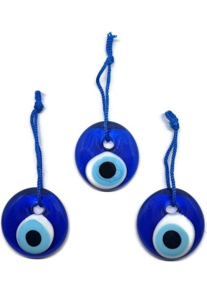 Cam Nazar Boncuğu 3'lü Set 4 cm Cam Nazarlık