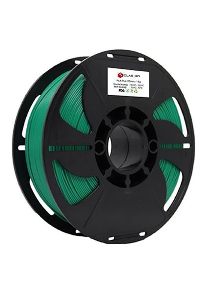 ELAS3D PLA+ Yeşil Renk Filament 1.75mm 1KG