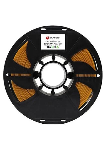 ELAS3D PLA+ Karamel Renk Filament 1.75mm 1KG