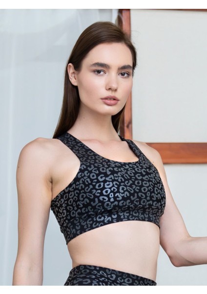 Sırtı Kalın Çapraz Askılı Deri Görünümlü Kumaş Sporcu Sütyeni modelleri