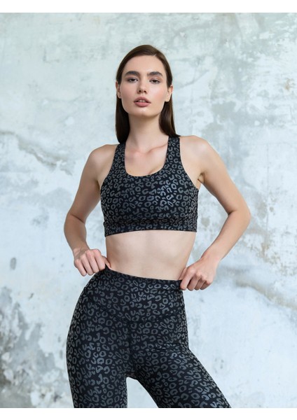 Sırtı Kalın Çapraz Askılı Deri Görünümlü Kumaş Sporcu Sütyeni indirimleri