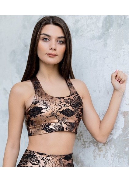 Sırtı Kalın Çapraz Askılı Deri Görünümlü Kumaş Sporcu Sütyeni fırsatları