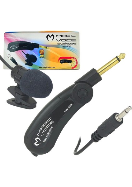 Magıcvoıce MV-502 Gold Kablolu Yaka Mikrofonu * Tunmıc MM-502 (4887)