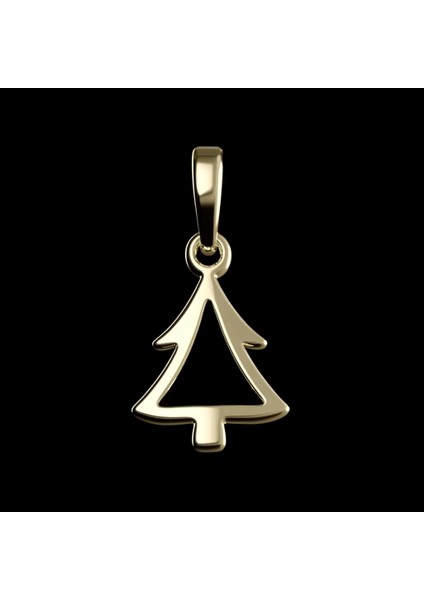 14 Ayar Altın Kolye Ucu Noel Ağacı GM1477 1 gr