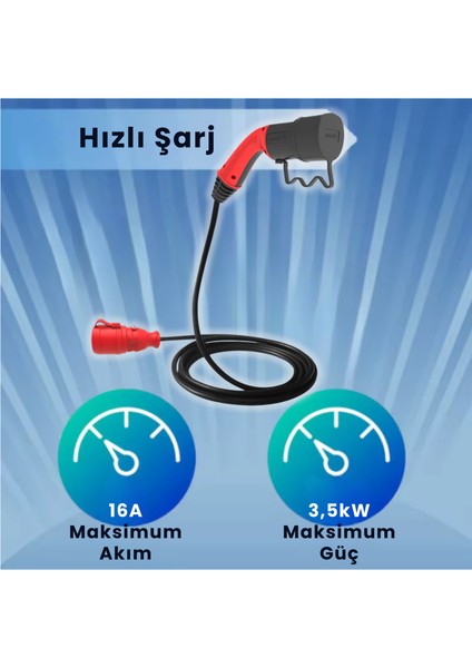 C2L Adaptör - 3Metre Kablo, Tekli Monofaze Priz Çıkışı