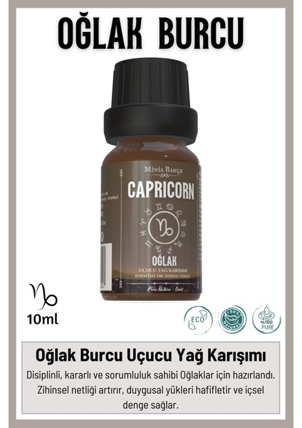 Oğlak Burcu - Capricorn, Uçucu Yağ Karışımı, 10ML