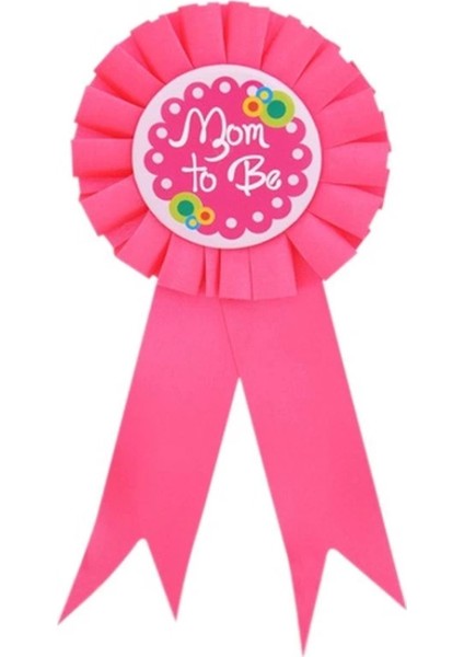 Mom To Be Yazılı Rozet Pembe Renk
