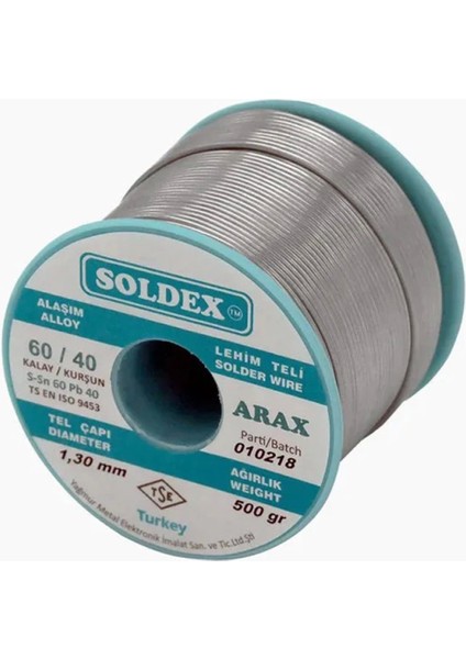 Arax 60-40 Lehim Teli 500 gr 1.6 mm - Sn:60 / Pb:40