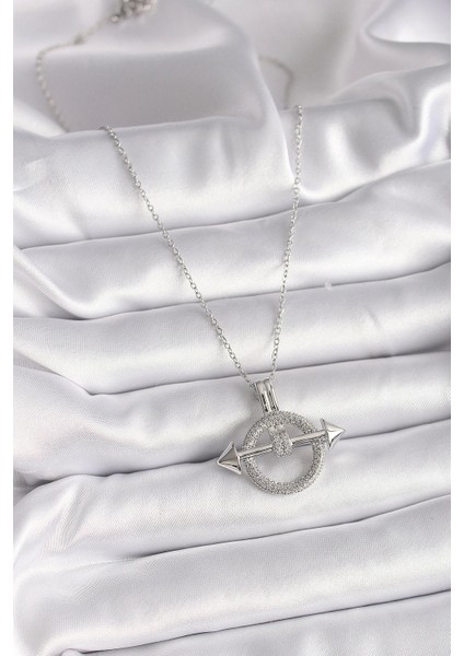 316L Çelik Gümüş Renk Zincir Zirkon Taşlı Halka Model Kadın Kolye - TJ-BKO9506 fiyatları