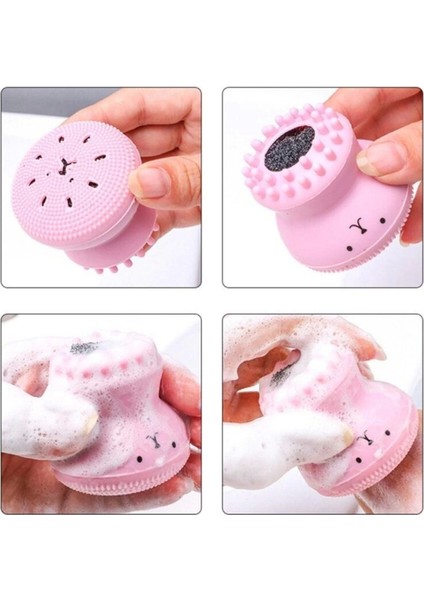 Peeling Etkili Mini El Yüz Cilt Temizleme Fırçası Silikon Temizlenmesi Kolay fiyatları