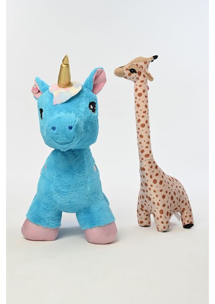 Luxury Peluş Dolgulu Boynuzlu ve Kanatlı Dev Unicorn Oyun Arkadaşı 100 cm 1 Adet