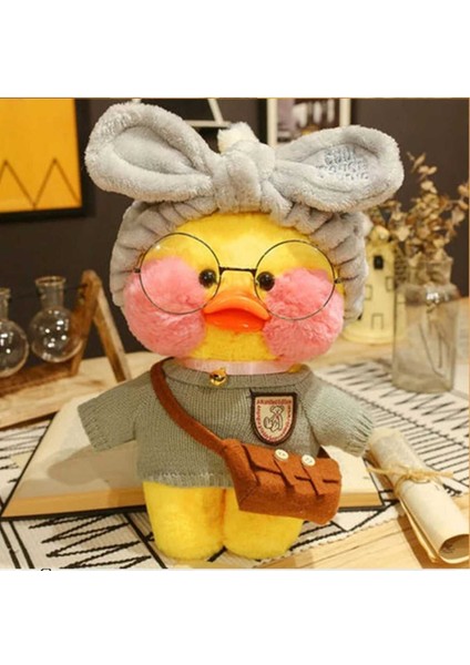 Luxury Resimdeki Gibi Gelmektedir Kawai Karikatür 30CM Ördek Peluş Doğum Günü Hediyesi Aksesuarlı Ördek 1 Adet fiyatları