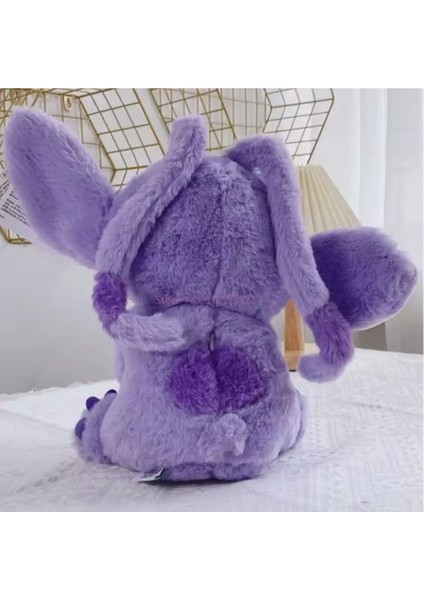 Luxury Stitch Angel Peluş Oyuncak Lilo Stitch Arkadaş Uyku Arkadaşı Çiçekli 35CM 1 Adet modelleri