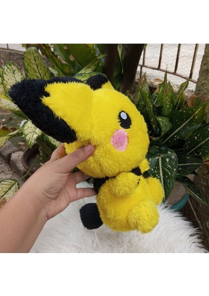 Luxury Pichu Pikachu Evrimi Pokemon Peluş Oyuncak 25CM Ithal Gerçek Görünümlü Pokemon Go Pokemon United 1 Adet fırsatları
