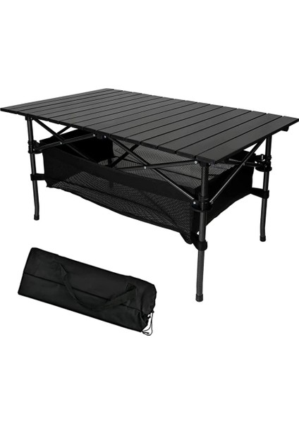 Büyük Katlanabilir Masa, Taşınabilir Kamp Masası, Piknik Masası, Depolama Cepli Sırt Çantası Masası, Açık Hava Piknik, Plaj Için 95 * 55 * 50 Cm