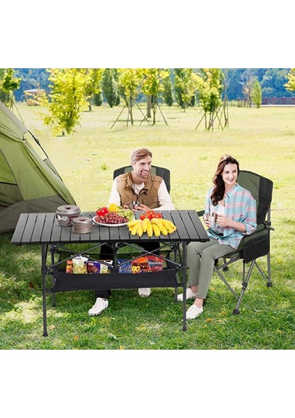 Büyük Katlanabilir Masa, Taşınabilir Kamp Masası, Piknik Masası, Depolama Cepli Sırt Çantası Masası, Açık Hava Piknik, Plaj Için 95 * 55 * 50 Cm modelleri