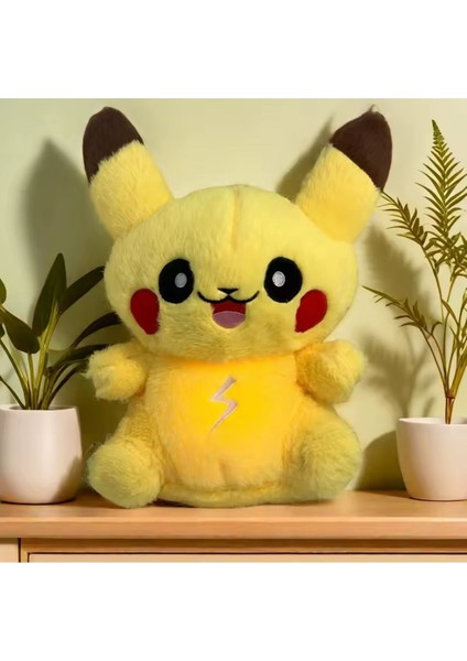 Luxury Nefes Alan Pikachu Peluş Oyuncak Işıklı ve Müzikli Nefes Sesi 1 Adet