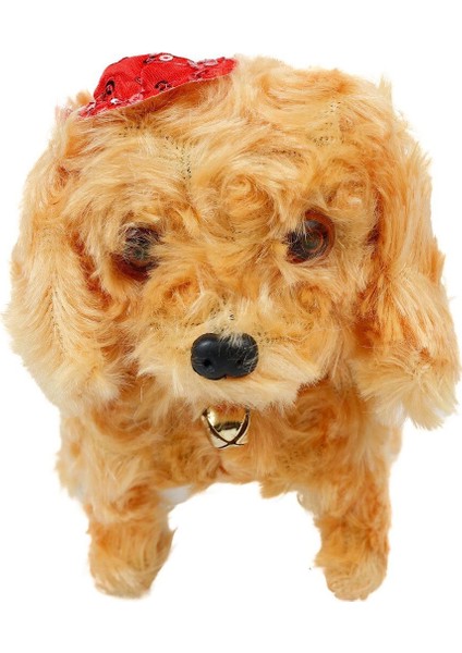 Luxury Sevimli Şapkalı Havlayan Yürüyen Pilli Peluş Oyuncak Köpek Gözleri Işıklı Peluş Hareket Eden Köpek 1 Adet fiyatları