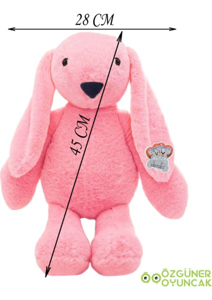 Luxury Özgüner Uyku Arkadaşım Tavşan 45 cm Peluş Tavşan Pembe 1 Adet indirimleri