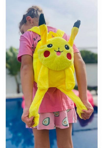 Luxury Kulakları Hareket Eden LED Işıklı Pokemon Pikachu - Kulaklı Peluş Oyuncak Çanta & Uyku Arkadaşı 1 Adet fiyatları