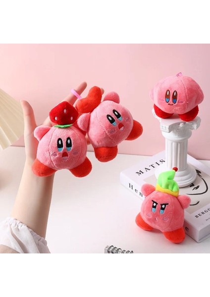 Luxury 1 Adet Yıldız Kirby Dolması Oyuncaklar Kawaii Sevimli Peluş Anahtarlık 1 Adet