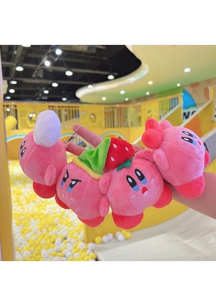 Luxury 1 Adet Yıldız Kirby Dolması Oyuncaklar Kawaii Sevimli Peluş Anahtarlık 1 Adet