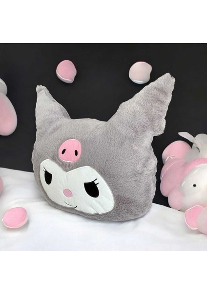 Luxury Sevimli Kuromi Yastık & Uyku Arkadaşı Yumuşak Peluş Kumaş Kuromi Yastık & Yumuşak Peluş Oyuncak 1 Adet