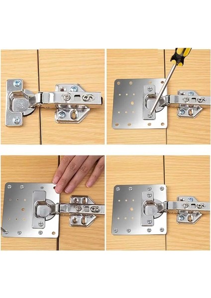 Paslanmaz Çelik Menteşe Onarım Plakası