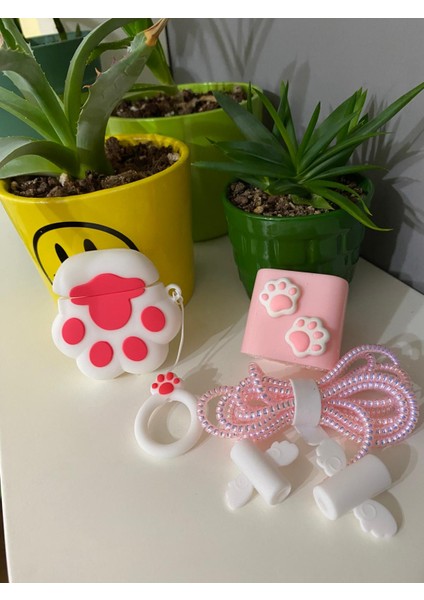 Apple iPhone 1/2. Nesil Uyumlu Kulaklık KILIFI_18W/20W Şarj Kablosu Ucu ve Şarj Başlığı Kılıfı