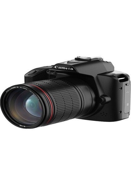 4K Dijital Kamera Wifi Dijital Video Kamera 64MP Gece Görüşü Dahili Pil Siyah Siyah