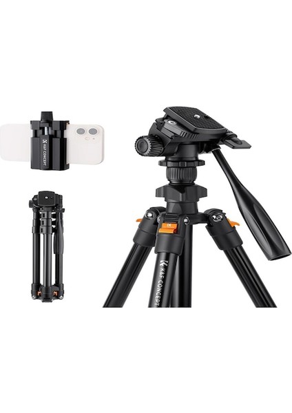 Hallow K&f Concept Alüminyum Taşınabilir Kamera Tripod Standı Siyah