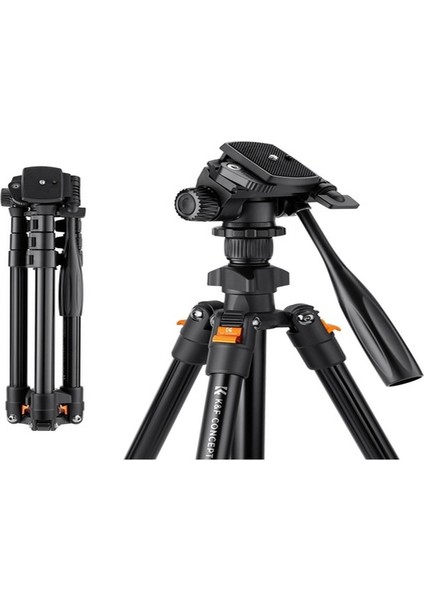 Hallow K&f Concept Alüminyum Taşınabilir Kamera Tripod Standı Siyah fırsatları