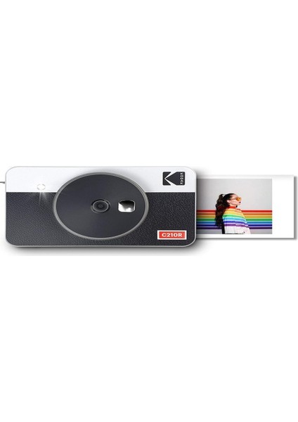 Mini Shot Combo 2 Retro Şipşak Dijital Fotoğraf Makinesi (Distribütör Garantili)) Beyaz