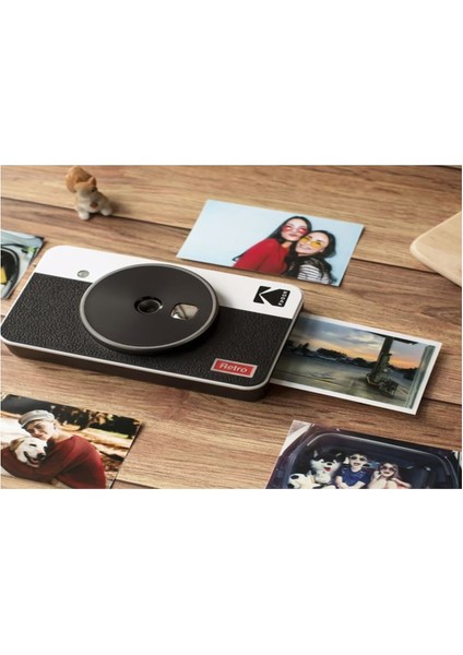 Mini Shot Combo 2 Retro Şipşak Dijital Fotoğraf Makinesi (Distribütör Garantili)) Beyaz fırsatları