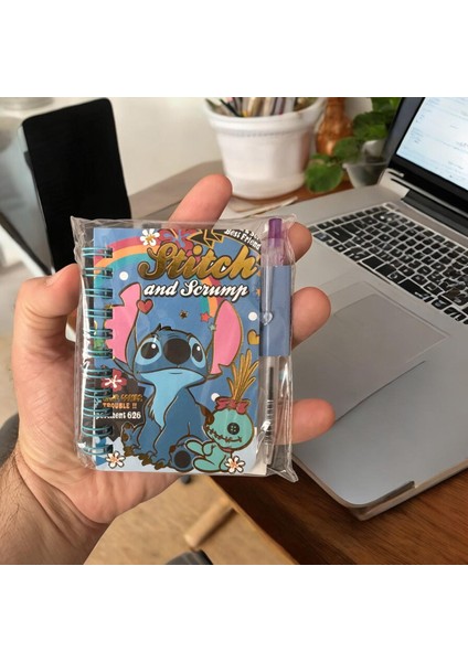 Stitch Karakterli Not Defteri Kalemli 2'li Set fırsatları