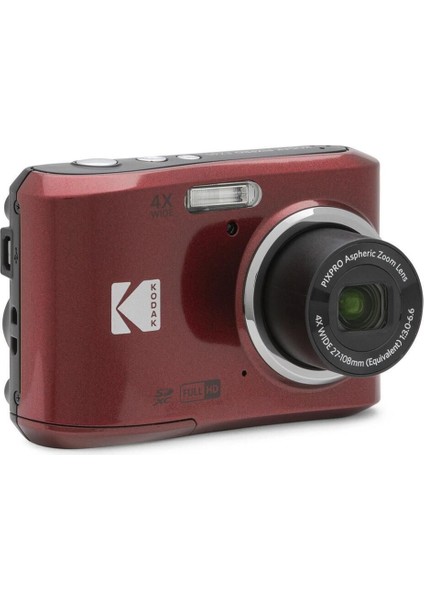 Friendly Zoom FZ45/4X Yakınlaştırma Dijital Fotoğraf Makinesi-Kırmızı