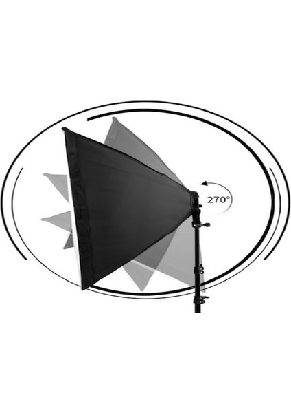 4 Duylu Softbox (2 Adet) + 2 M Işık Ayağı +8 Adet LED Lamba