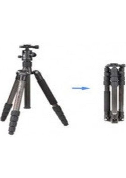 C-0690T B00 Carbon Fiber Travel Angel Tripod Top Kafa ile