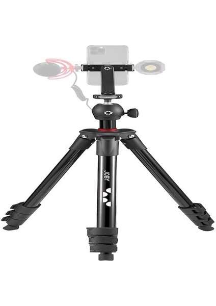 Kompakt Işık Kiti, Kamera/akıllı Telefon Tripodu, Küre Başlıklı, Evrensel Akıllı Telefon Kelepçesi ve Taşıma Çantası, Csc, Dslr, Aynasız, Cep Telefonu, Siyah, Fotoğraf, Video, Vlogging Için