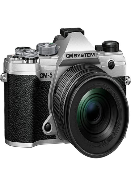 Olympus Om-5 Gümüş Mikro Dört Üçte Sistem Kamerası M.zuiko Dijital Ed 12-45MM F4.0 Pro Kiti Dış Mekan Kamera Hava Mühürlü Tasarım 5 Eksenli Görüntü Sabitleme 50MP Elde Taşınabilir Yüksek