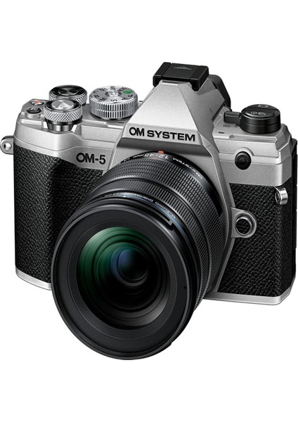 Olympus Om-5 Gümüş Mikro Dört Üçte Sistem Kamerası M.zuiko Dijital Ed 12-45MM F4.0 Pro Kiti Dış Mekan Kamera Hava Mühürlü Tasarım 5 Eksenli Görüntü Sabitleme 50MP Elde Taşınabilir Yüksek