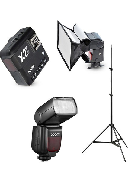 TT685II-C Canon Flaş Full Set (Tepe Flaş + X2T-C Tetikleyici + Işık Ayağı + 20X30 Softbox)