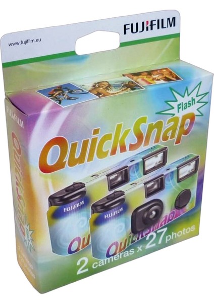 Quicksnap Flash 27 Poz Tek Kullanımlık Analog Fotoğraf Makinesi-2'li Paket