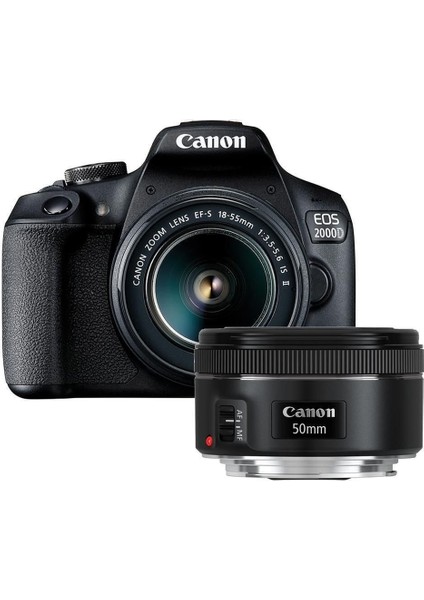 Eos 2000D Dc Kit Fotoğraf Makinesi + 50MM Lens Seti (Canon Eurasia Garantili) fiyatları