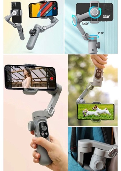 Akıllı Telefon Gimbalı Sabitleyici Hafif Katlanabilir Telefon Tracker Hareket Anti-Shake Joystick fiyatları