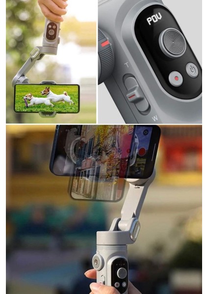 Akıllı Telefon Gimbalı Sabitleyici Hafif Katlanabilir Telefon Tracker Hareket Anti-Shake Joystick indirimleri