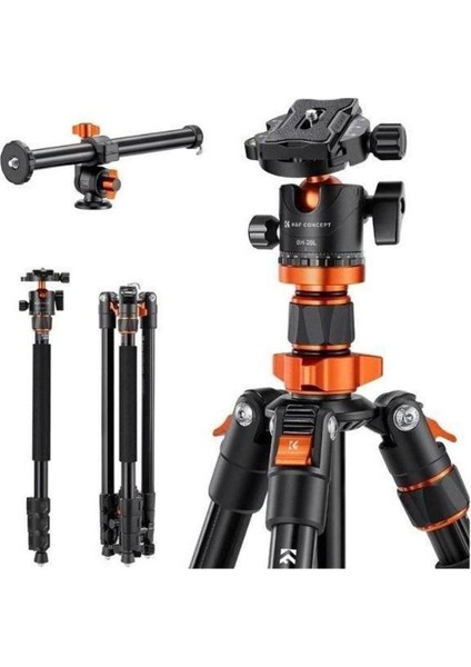 KF Concept K234A7 + BH-28L Extension Arm Monopod Özellikli Tripod
