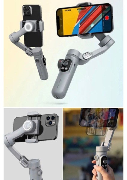 3 Eksen Gimbal El Tipi Sabitleyici Cep Telefonu Anti Sarsıntı Video Kayıt Akıllı Telefon Akıllı Şık modelleri