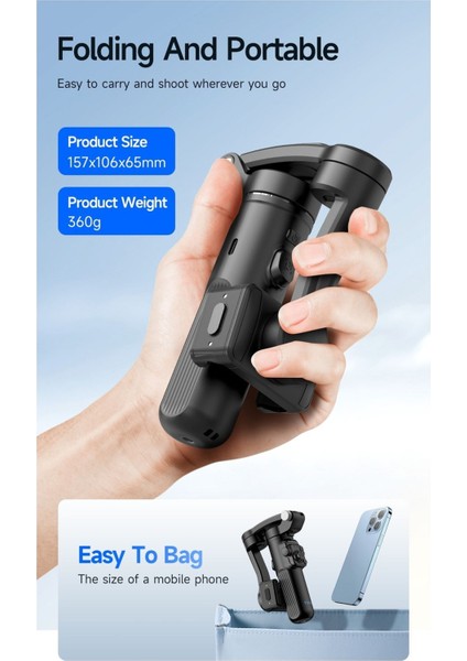 Taşınabilir Sabitleyici Otomatik Yüz Takip Katlanabilir Kumandalı Yeni M02 Gimbal indirimleri