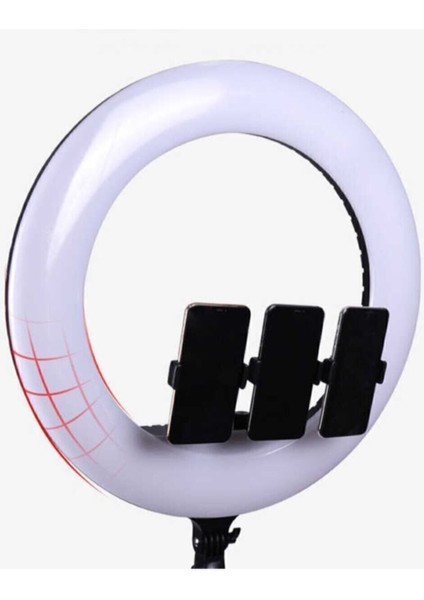 Ring Light-21 LED Rl-21 Inç 220V Girişli 3 Adet Telefon Tutacaklı Uzaktan Kumandalı Selfi Işığı indirimleri